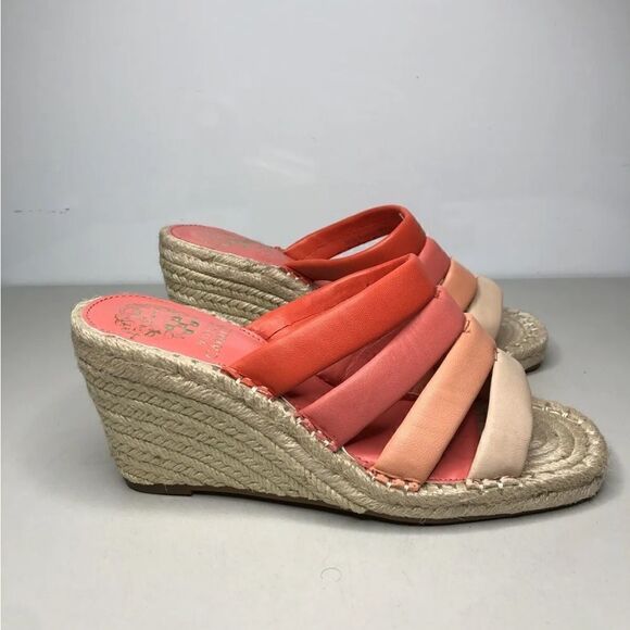 Vince Camuto Molisana Gradient Ombre Pink Leather Espadrilles Sandals Women 6M - Picture 6 of 16